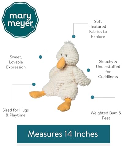 Mary Meyer Snuggables Duck Plush – 14-Inch Stuffed Animal for Cozy Hugs