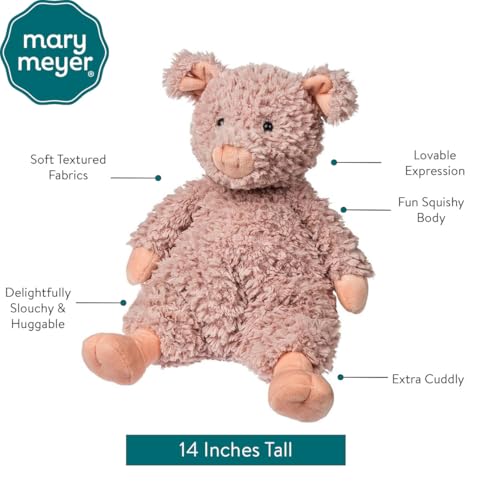 Mary Meyer Snuggables Pig Plush Toy, 14-Inch — Cozy Cuddle Buddy for Kids