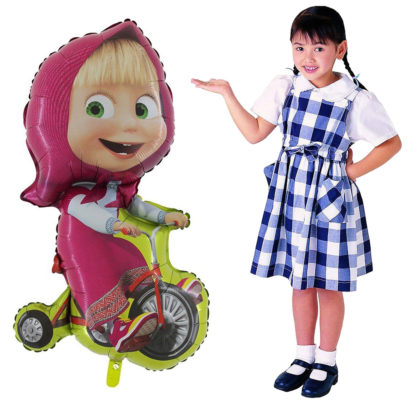 Masha and the Bear Balloon on Bicycle 39 Inch – Party Supplies Super Shape