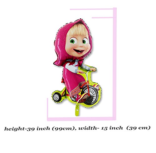Masha and the Bear Balloon on Bicycle 39 Inch – Party Supplies Super Shape