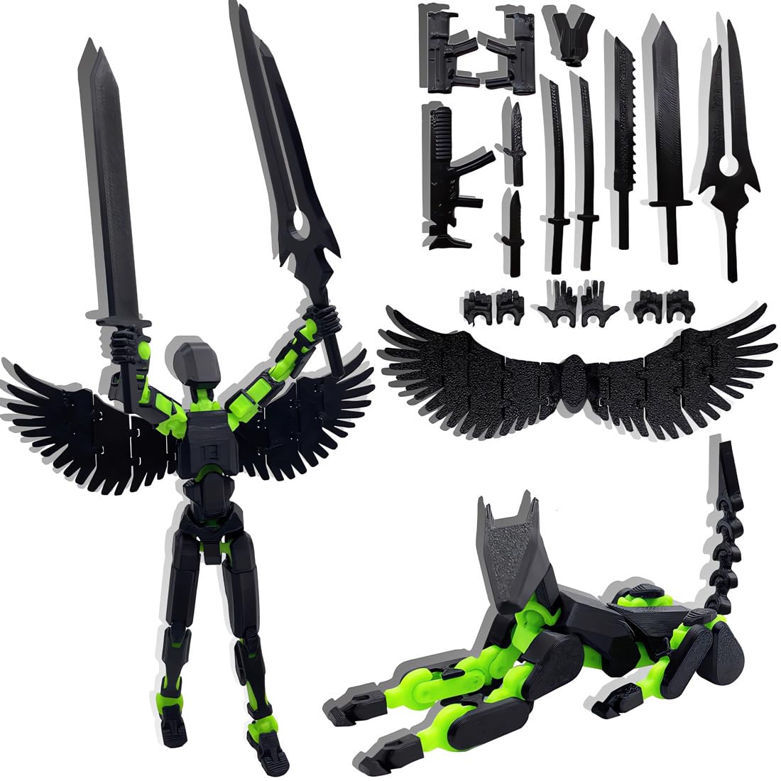 Masijssa T13 3D Action Figure Set – Titan 13, Fully Assembled Robo with 360° Articulation, PETG Durability