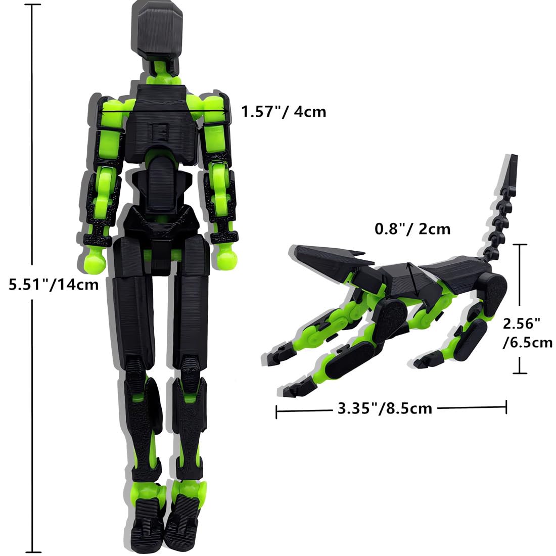 Masijssa T13 3D Action Figure Set – Titan 13, Fully Assembled Robo with 360° Articulation, PETG Durability