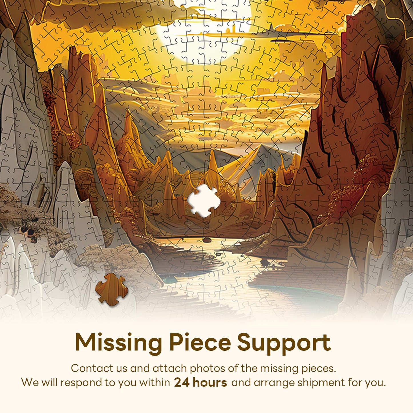 Masseruon 1000-Piece Jigsaw Puzzle for Adults – 3D Sunset Canyon, 26.6 x 26.6 in | Hard & Challenging