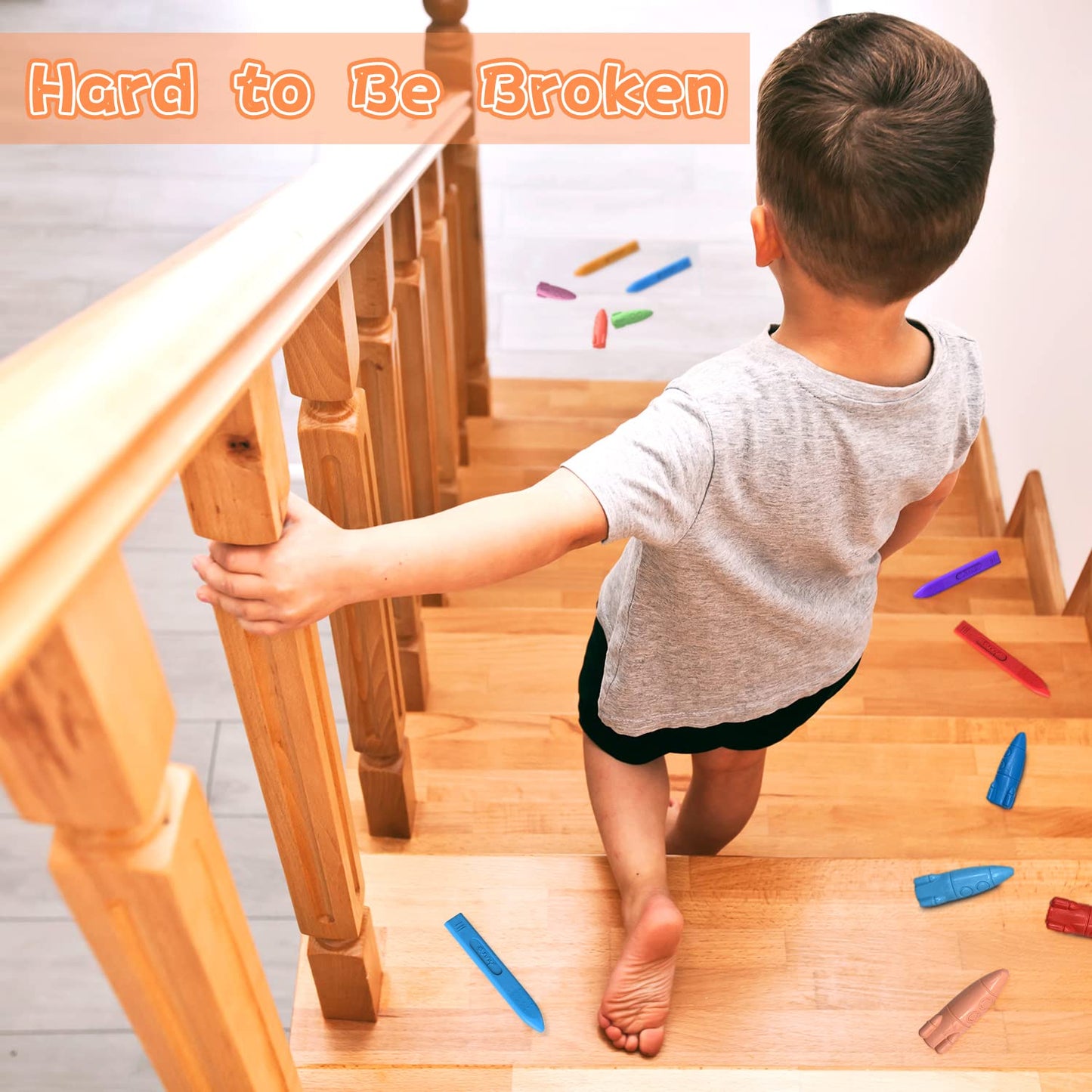 MASSRT Triangle Jumbo Crayons for Toddlers – Mess-Free, Unbreakable Color Set with 18 Colors