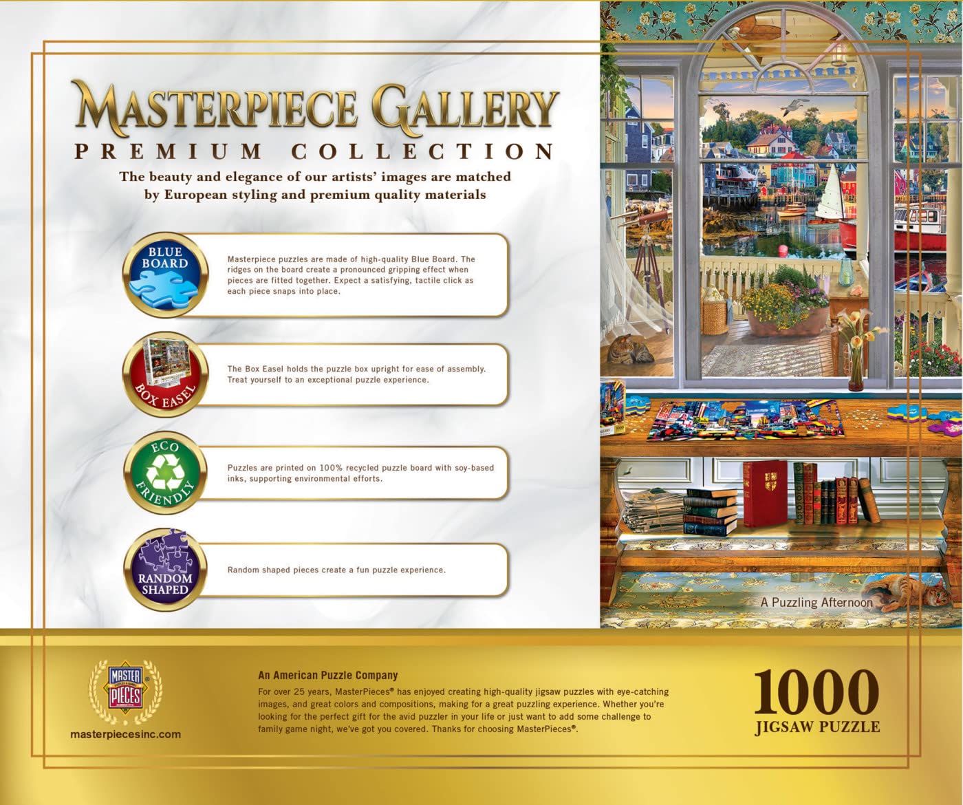 MasterPieces 1000-Piece Jigsaw Puzzle – Matte Finish, Random Cut, Eco-Friendly
