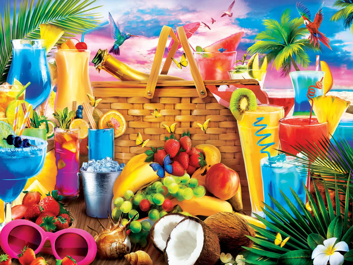 MasterPieces 550 Piece Jigsaw Puzzle – Picnic on the Beach (18x24)