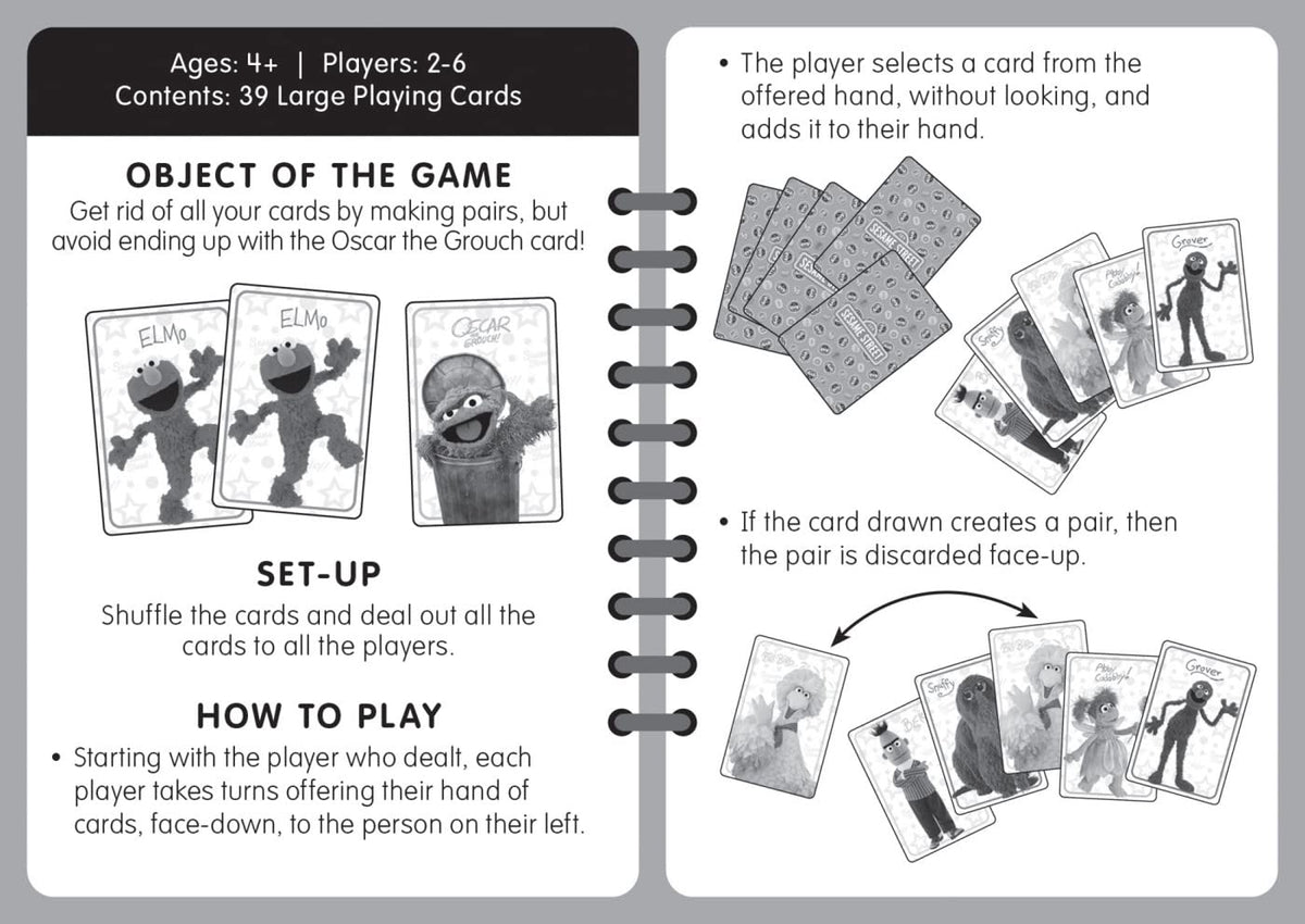 MasterPieces Sesame Street Grouchy Old Oscar Card Game – Fun for Kids & Family