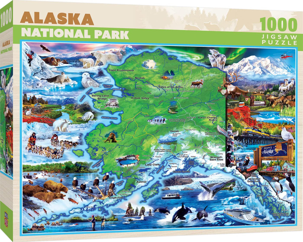 MasterPieces 1000 Piece Alaska National Park Puzzle – Family Fun for Adults & Kids (19.25 x 26.75 in)