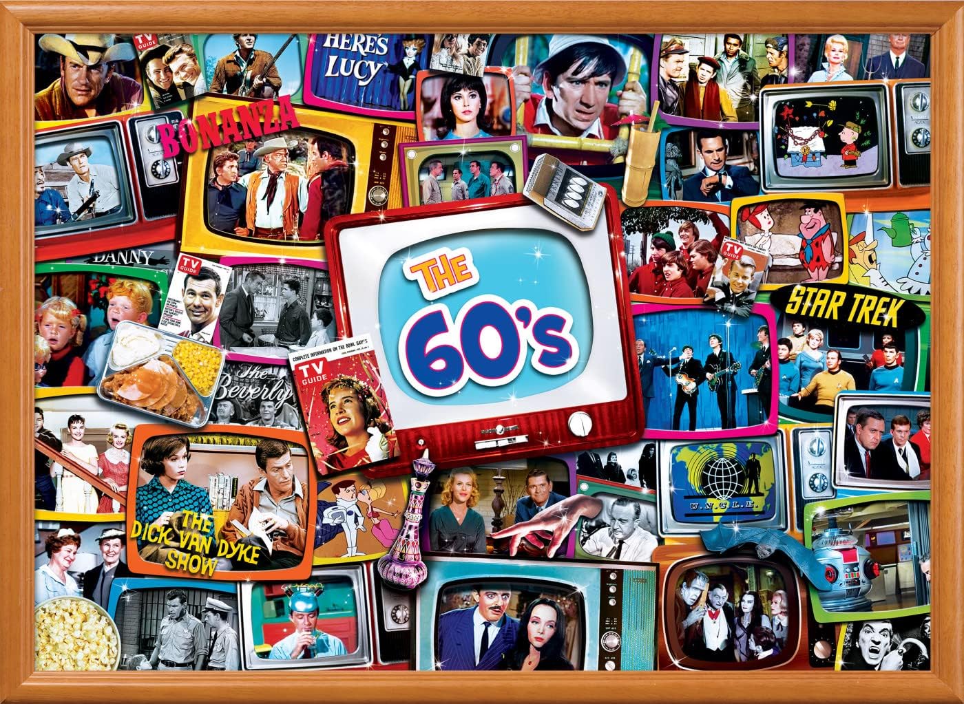 MasterPieces 1000-Piece Nostalgic 60s TV Shows Puzzle – Non-Glare Matte Finish