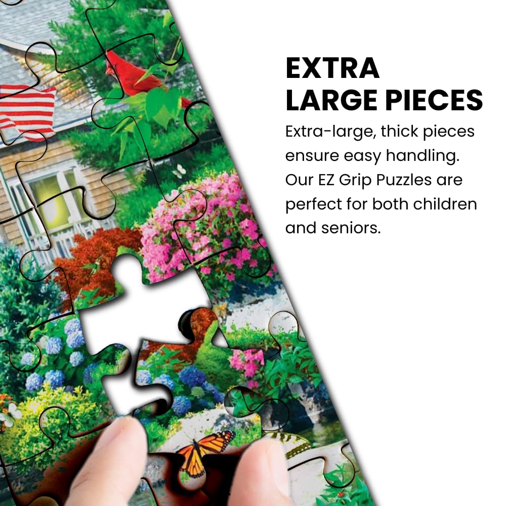 MasterPieces 300 Piece Jigsaw Puzzle – Large EZ Grip, Rolling Pastures, Non-Glare Finish