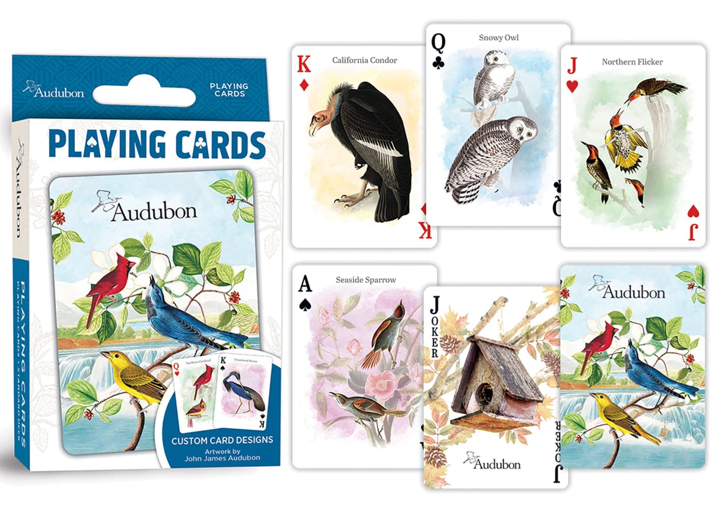 MasterPieces Audubon Playing Cards – Officially Licensed 54-Card Deck for Adults