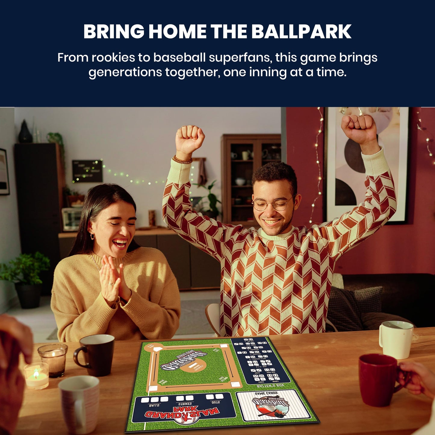 Masterpieces Baseball Dice Board Game – Realistic Play for 2-8 Players (Ages 6+)