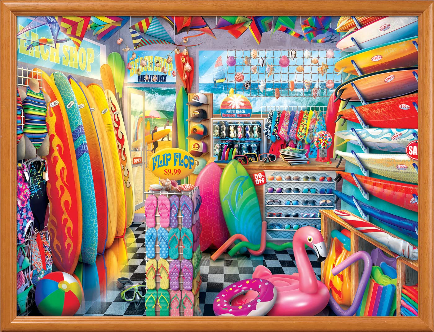 MasterPieces 750 Piece Jigsaw Puzzle for Adults and Family – Beach Side Gear, 18x24