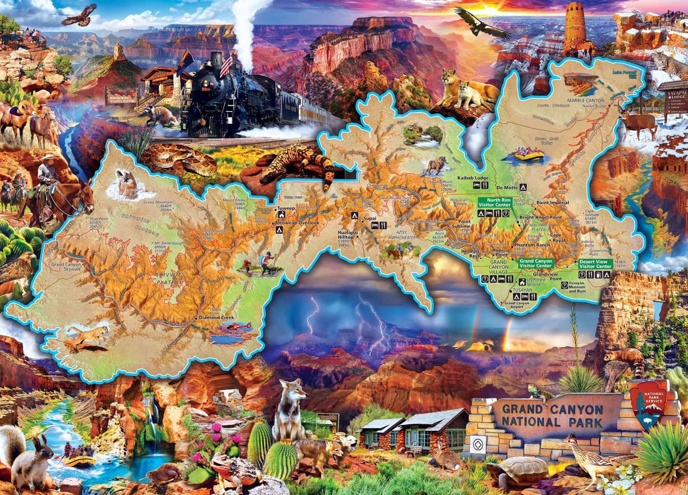 MasterPieces 1000-Piece Grand Canyon National Park Puzzle — Family Fun for All (19.25 x 26.75 in)