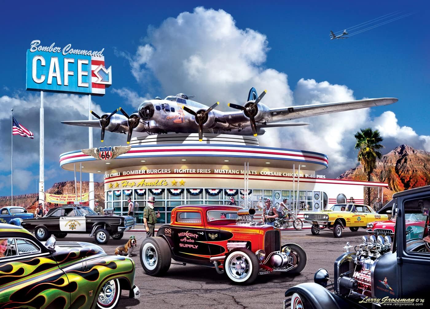 MasterPieces 1000 Piece Jigsaw Puzzle for Adults, Family, Or Youth - Bomber Command Café - 19.25" x 26.75"