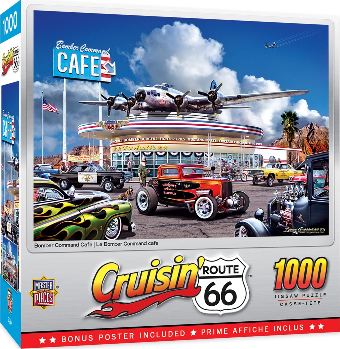 MasterPieces 1000 Piece Jigsaw Puzzle for Adults, Family, Or Youth - Bomber Command Café - 19.25" x 26.75"