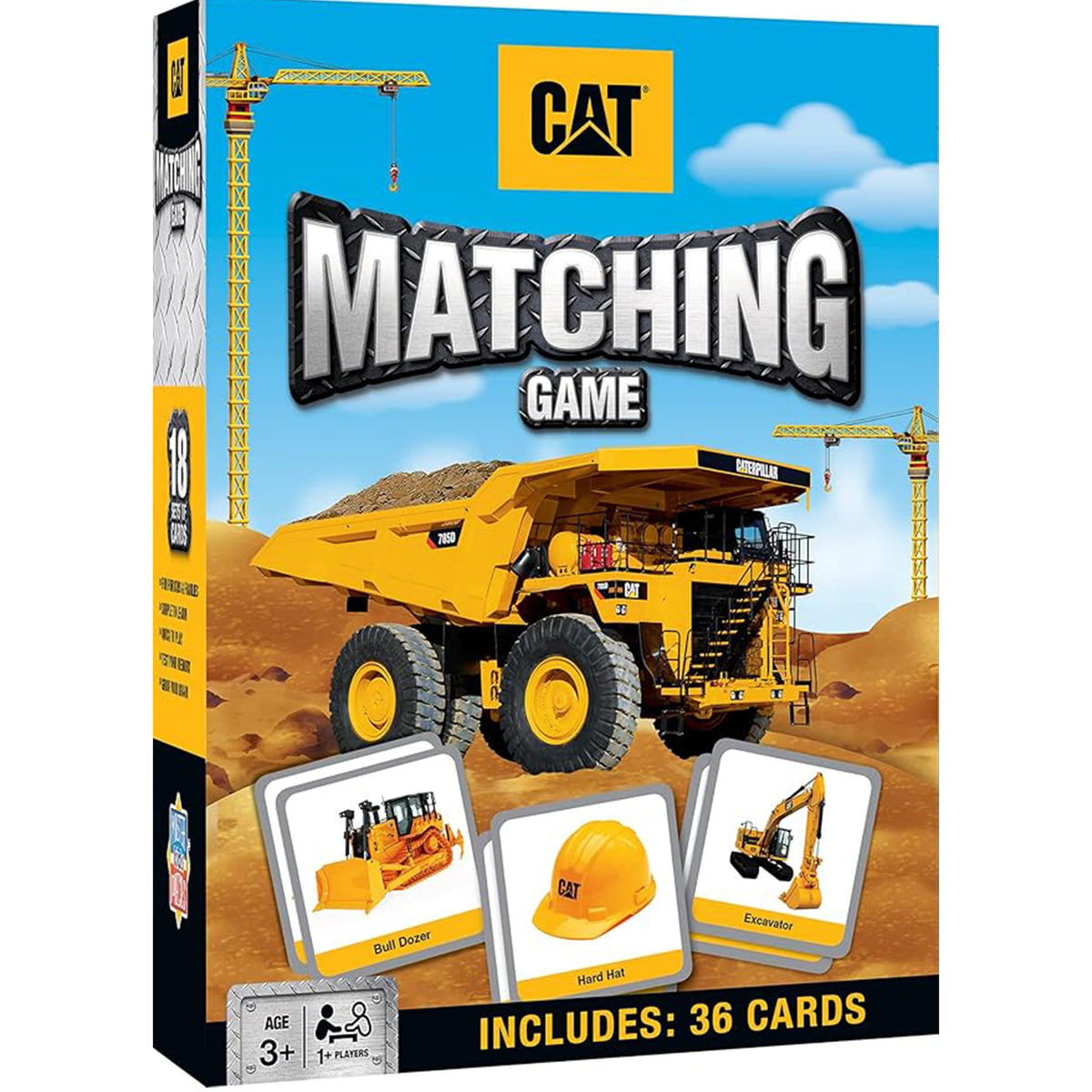 MasterPieces CAT Picture Matching Card Game – Official Caterpillar Licensed