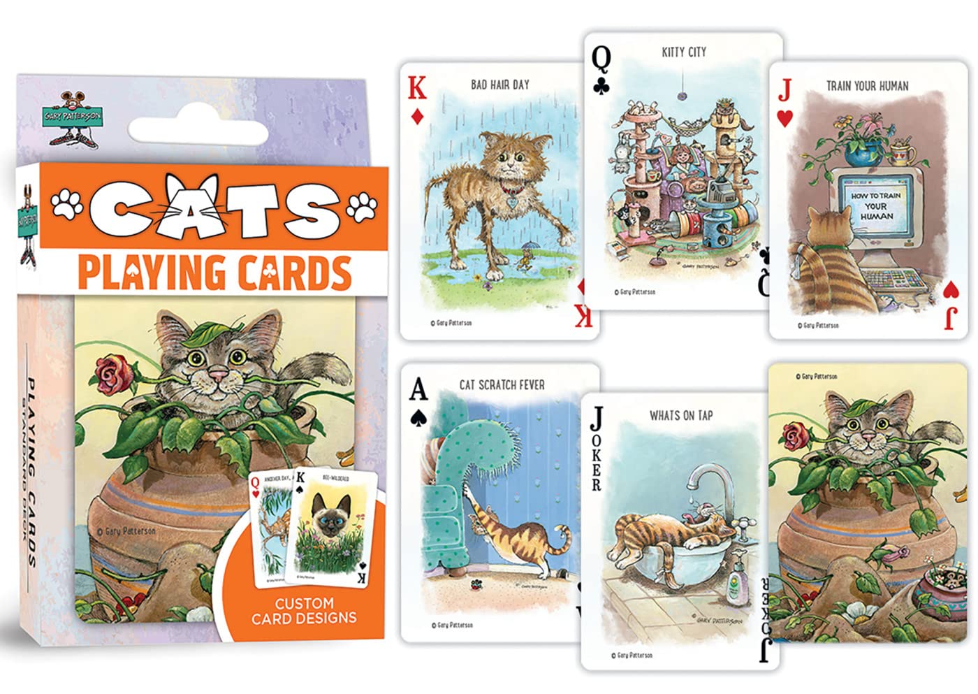 MasterPieces Official Cats Playing Cards – 54 Card Deck for Adults