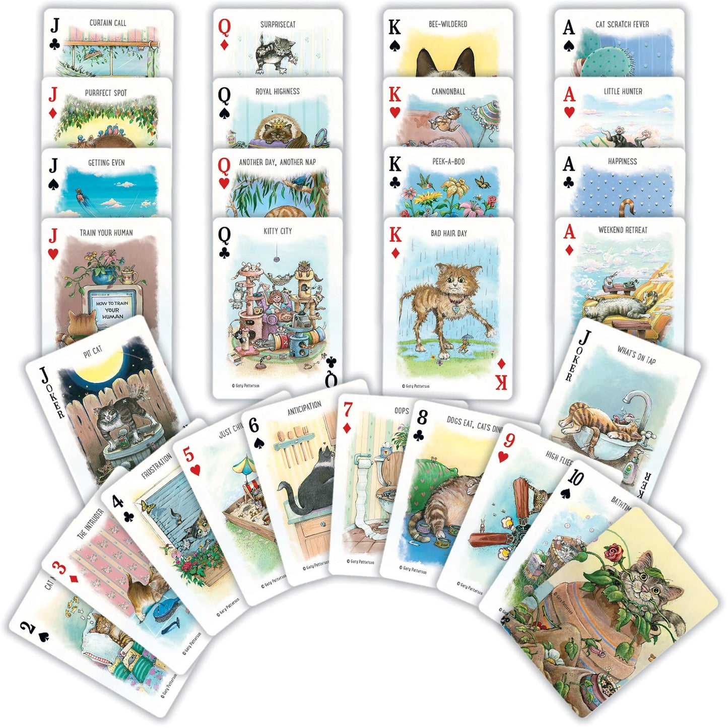 MasterPieces Official Cats Playing Cards – 54 Card Deck for Adults