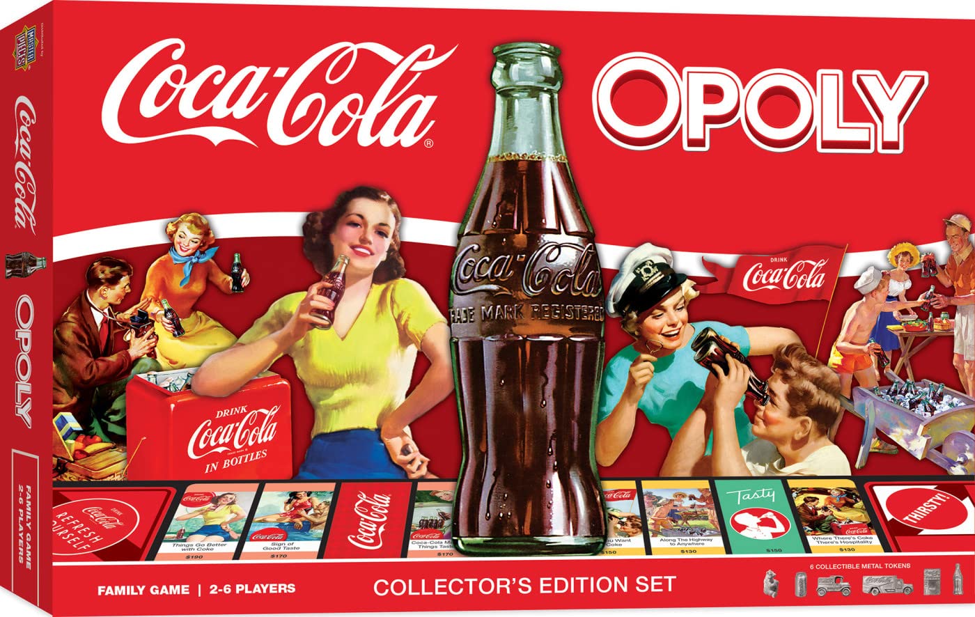 MasterPieces Coca-Cola Opoly – Officially Licensed Board Game for Adults & Families