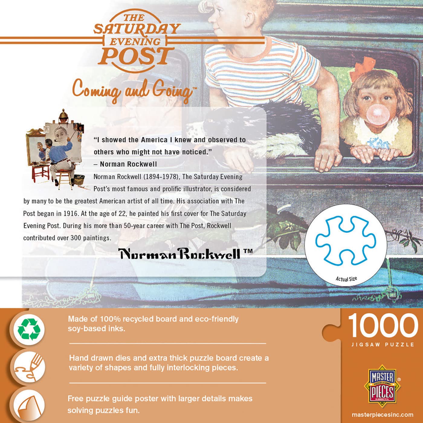 MasterPieces 1000-Piece Jigsaw Puzzle – Coming and Going (25x25) | Family & Adult Puzzle