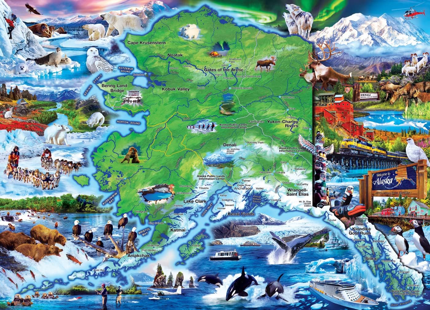 MasterPieces 1000 Piece Alaska National Park Puzzle – Family Fun for Adults & Kids (19.25 x 26.75 in)
