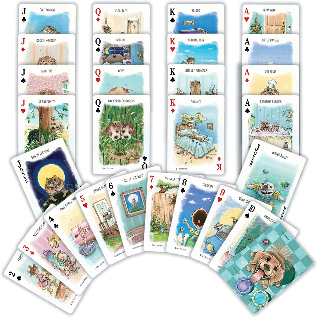 MasterPieces Officially Licensed Dogs Playing Cards – 54 Card Deck for Adults | Premium Dog-Themed Card Set