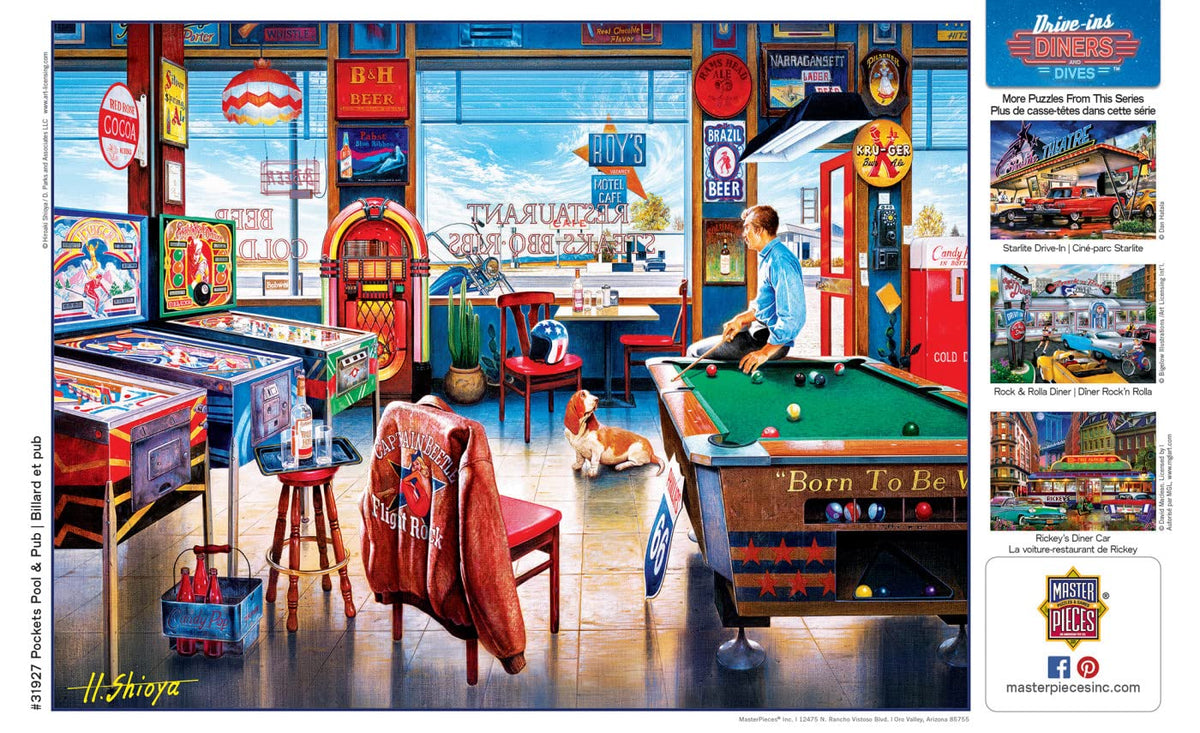 MasterPieces 550-Piece Puzzle — Pockets Pool & Pub (18x24) for Adults & Family