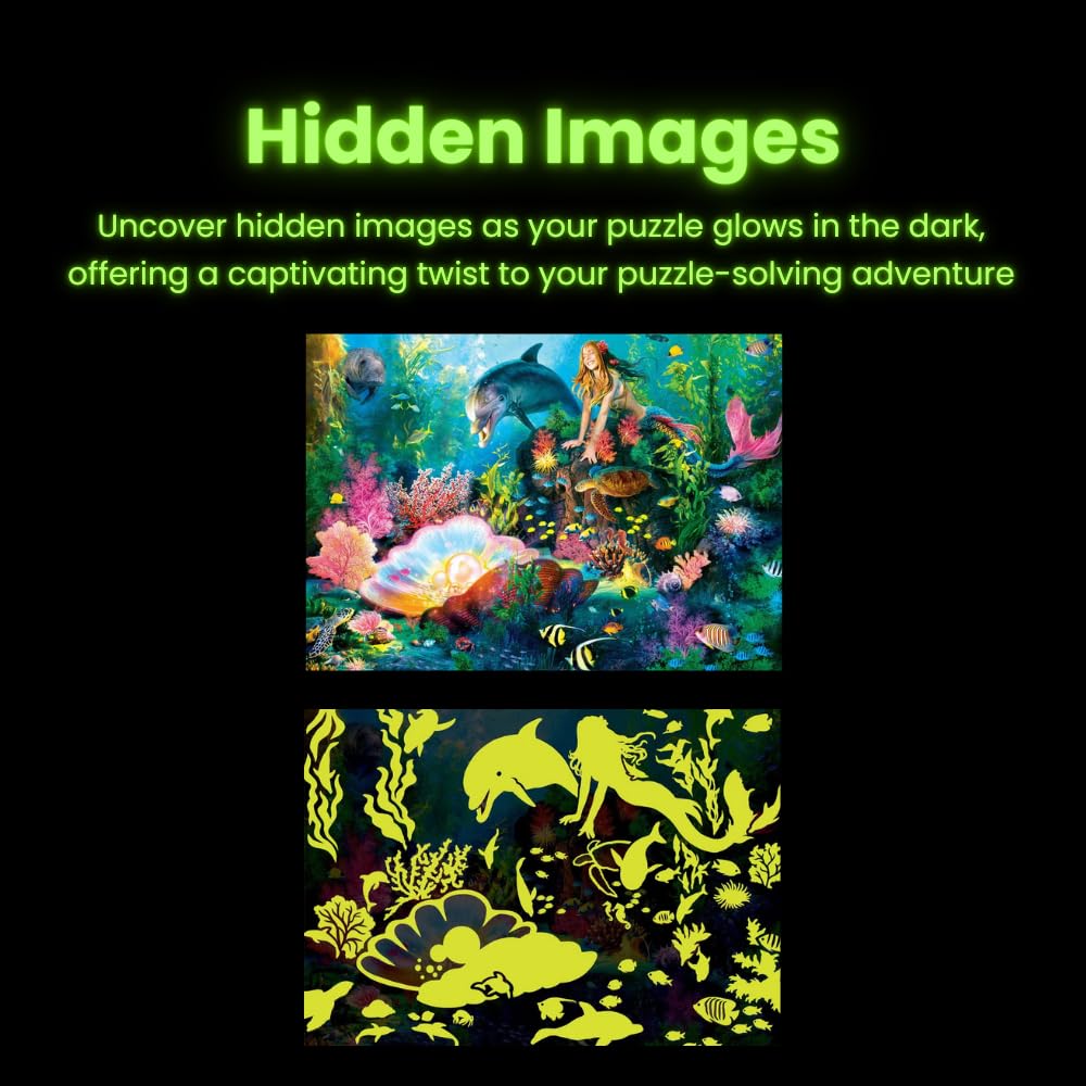 MasterPieces 500-Piece Glow-in-the-Dark Jigsaw Puzzle — The Woodlands, 15x21