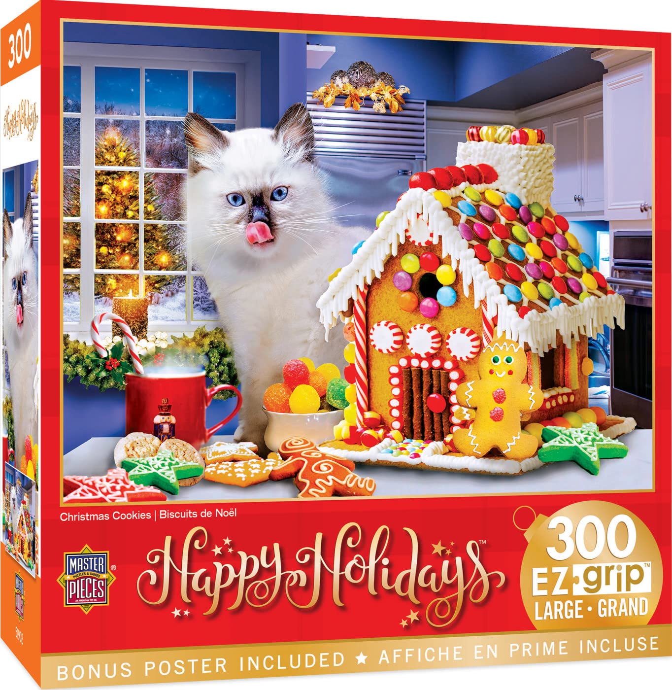 MasterPieces 300-Piece EZ Grip Jigsaw Puzzle – Christmas Cookies (18x24)