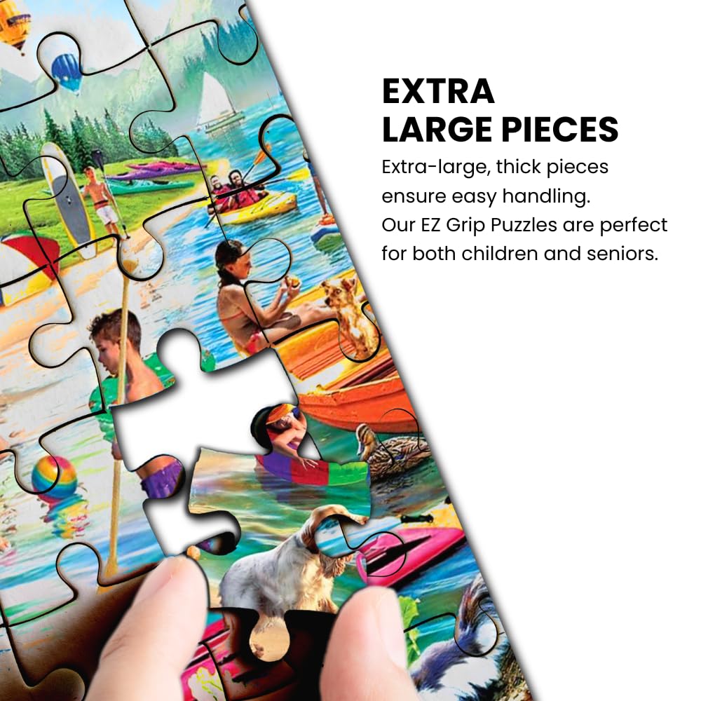 MasterPieces EZ Grip 300 Piece Puzzle – Campsite Trouble (18x24)