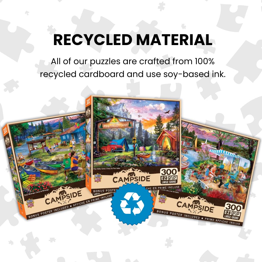 MasterPieces EZ Grip 300 Piece Puzzle – Campsite Trouble (18x24)