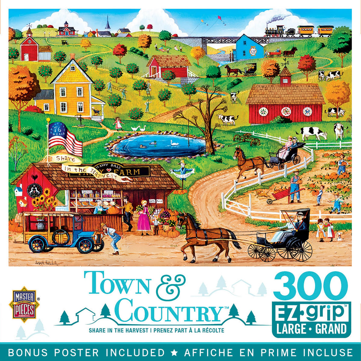MasterPieces 300 Piece EZ Grip Jigsaw Puzzle – Share in The Harvest (18x24)