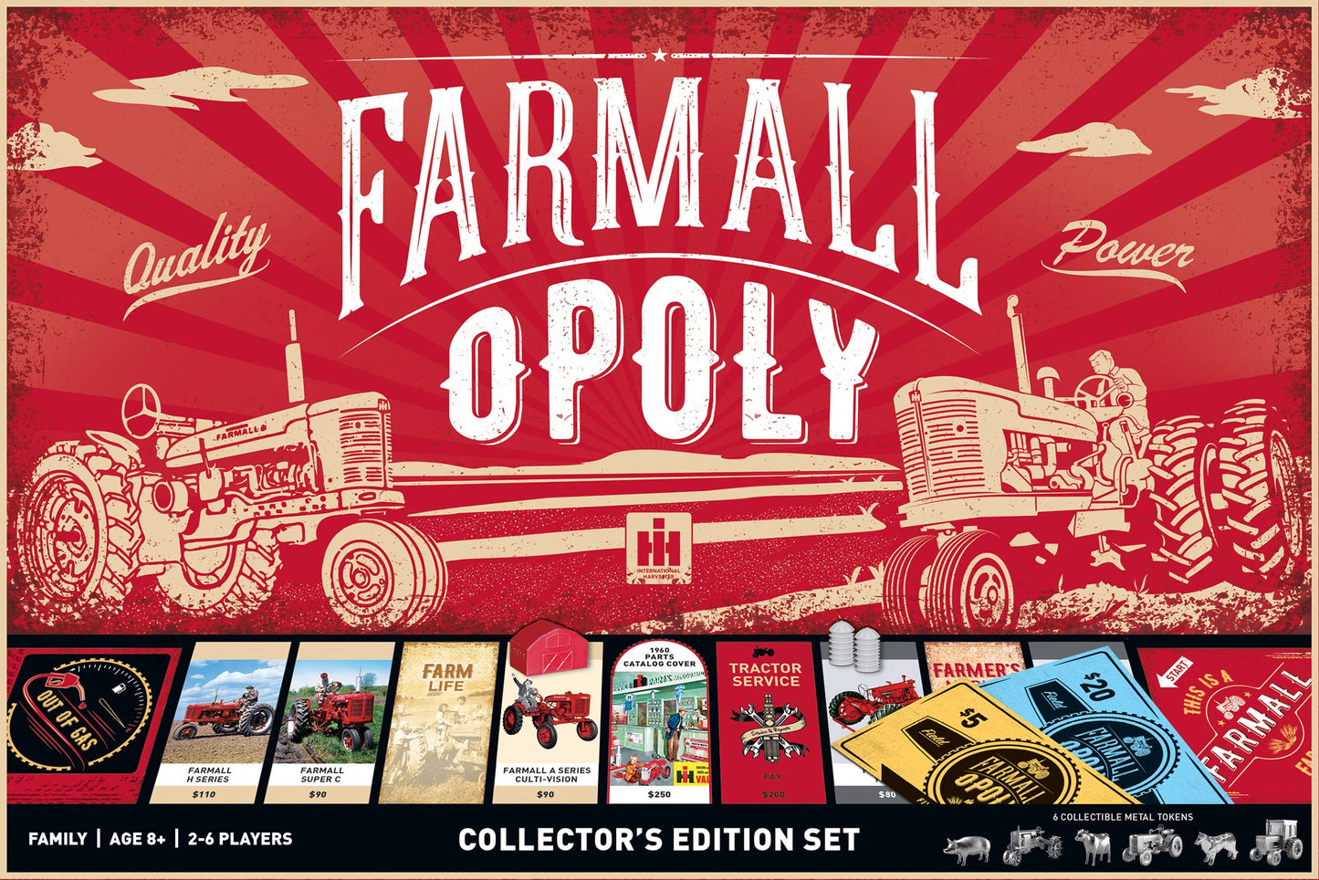 MasterPieces Farmall Opoly – Officially Licensed Farm-Themed Opoly Board Game for Family