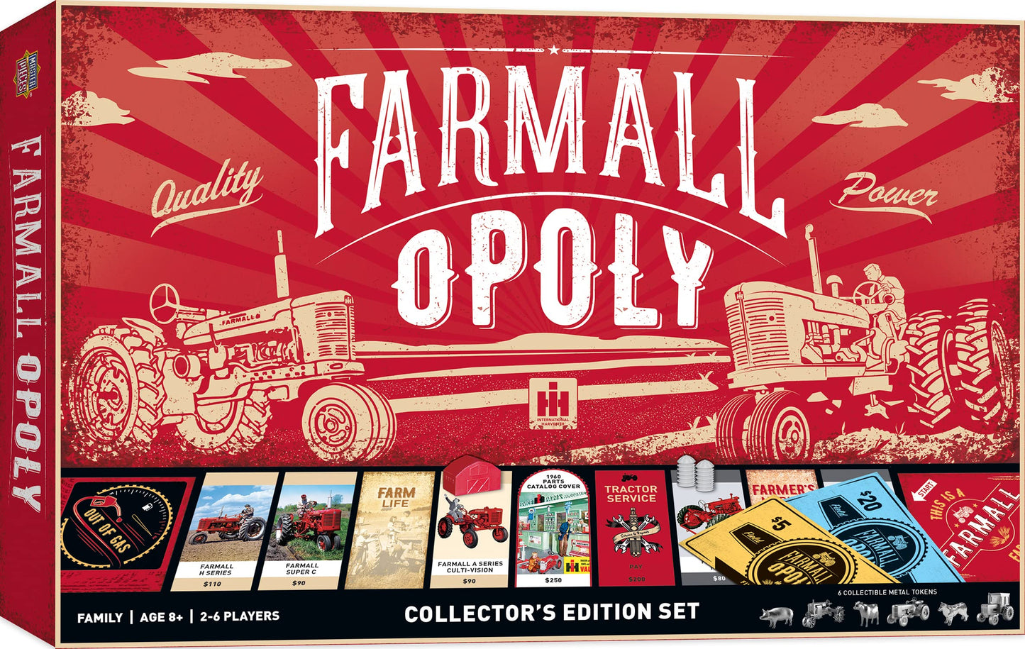 MasterPieces Farmall Opoly – Officially Licensed Farm-Themed Opoly Board Game for Family