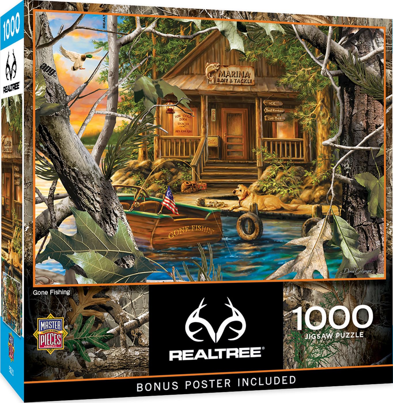 MasterPieces Gone Fishing 1000-Piece Jigsaw Puzzle for Adults, Family & Youth – 19.25 x 26.75 in