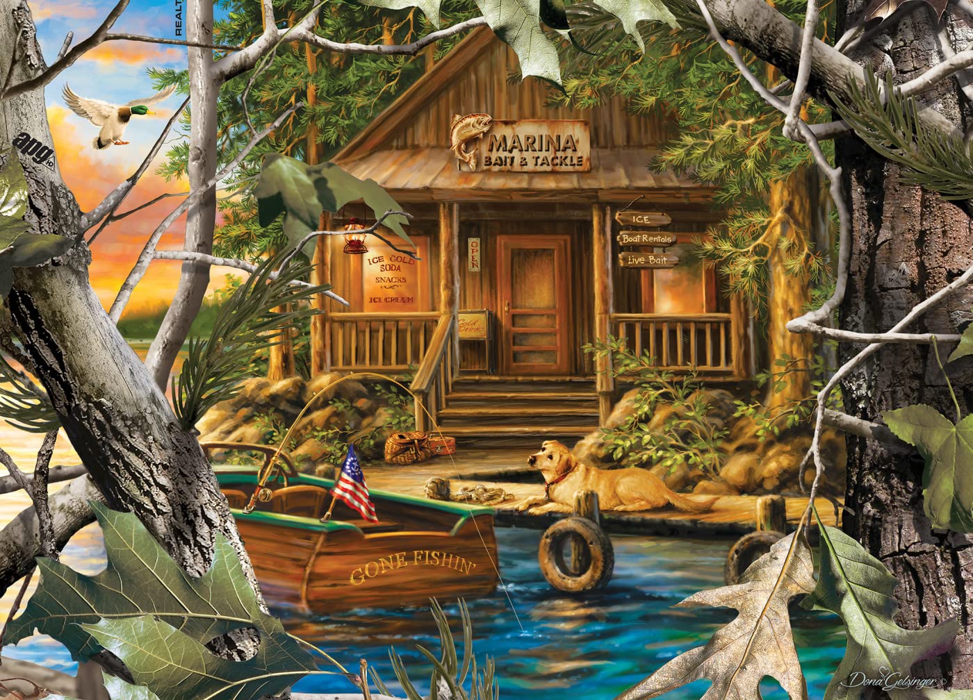 MasterPieces Gone Fishing 1000-Piece Jigsaw Puzzle for Adults, Family & Youth – 19.25 x 26.75 in