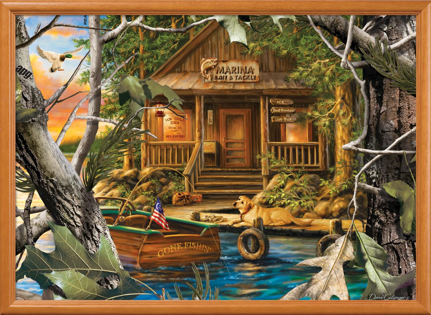 MasterPieces Gone Fishing 1000-Piece Jigsaw Puzzle for Adults, Family & Youth – 19.25 x 26.75 in