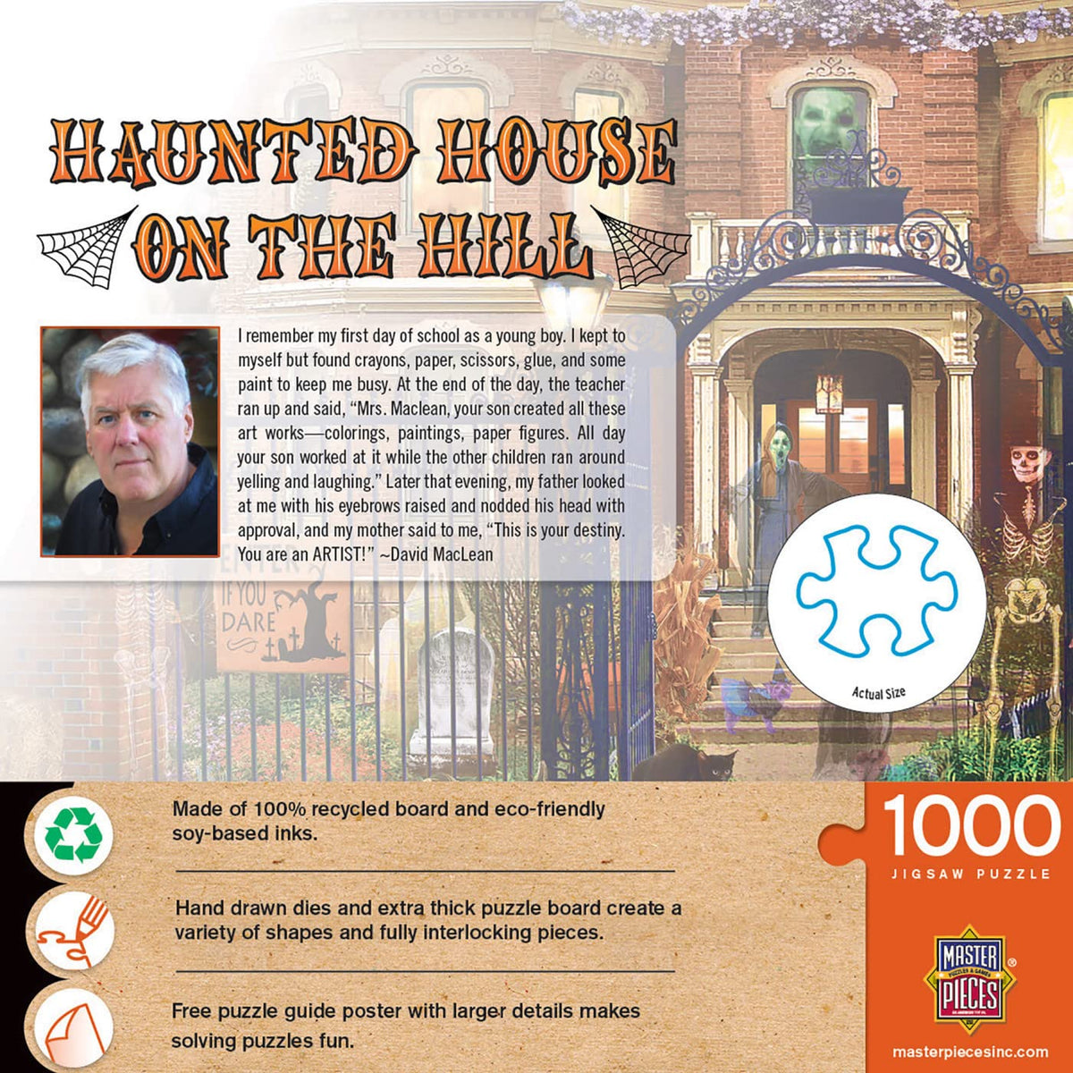 MasterPieces 1000 Piece Halloween Jigsaw Puzzle – Haunted House on the Hill (19.25 x 26.75 inches)