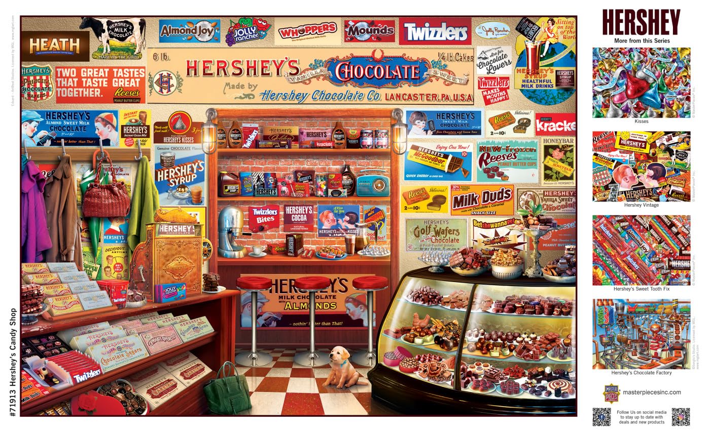 MasterPieces 1000-Piece Jigsaw Puzzle | Hershey's Candy Shop | 19.25 x 26.75 in