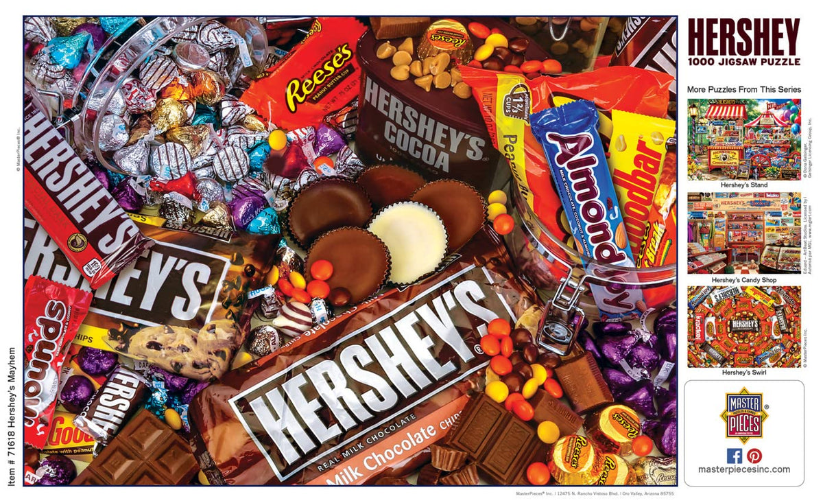 MasterPieces Hershey's Mayhem 1000-Piece Jigsaw Puzzle – 19.25 x 26.75 inches | Adults, Family, Youth