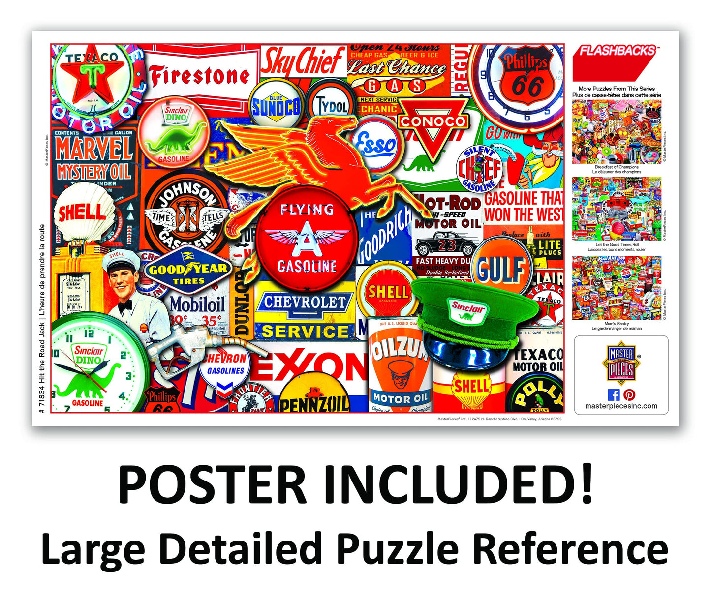 MasterPieces Hit the Road Jack 1000-Piece Jigsaw Puzzle – Nostalgic Retro Diner Theme