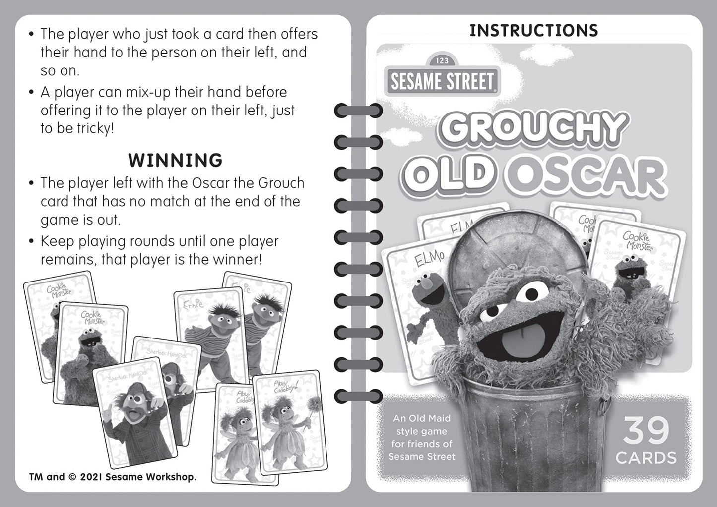 MasterPieces Sesame Street Grouchy Old Oscar Card Game – Fun for Kids & Family