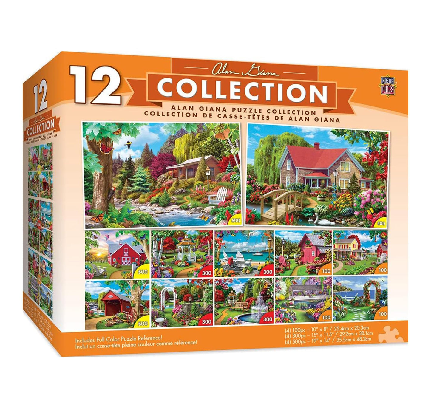 MasterPieces Jigsaw Puzzle 12-Pack Bundle – Folk Art by Alan Giana | Eco-Friendly