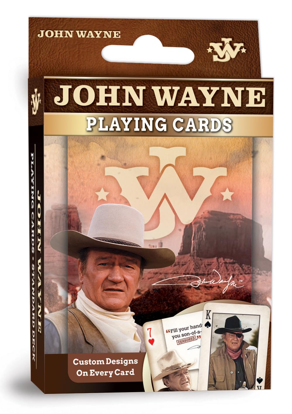 MasterPieces John Wayne Playing Cards – Officially Licensed Family Card Deck for Adults, Kids & Family