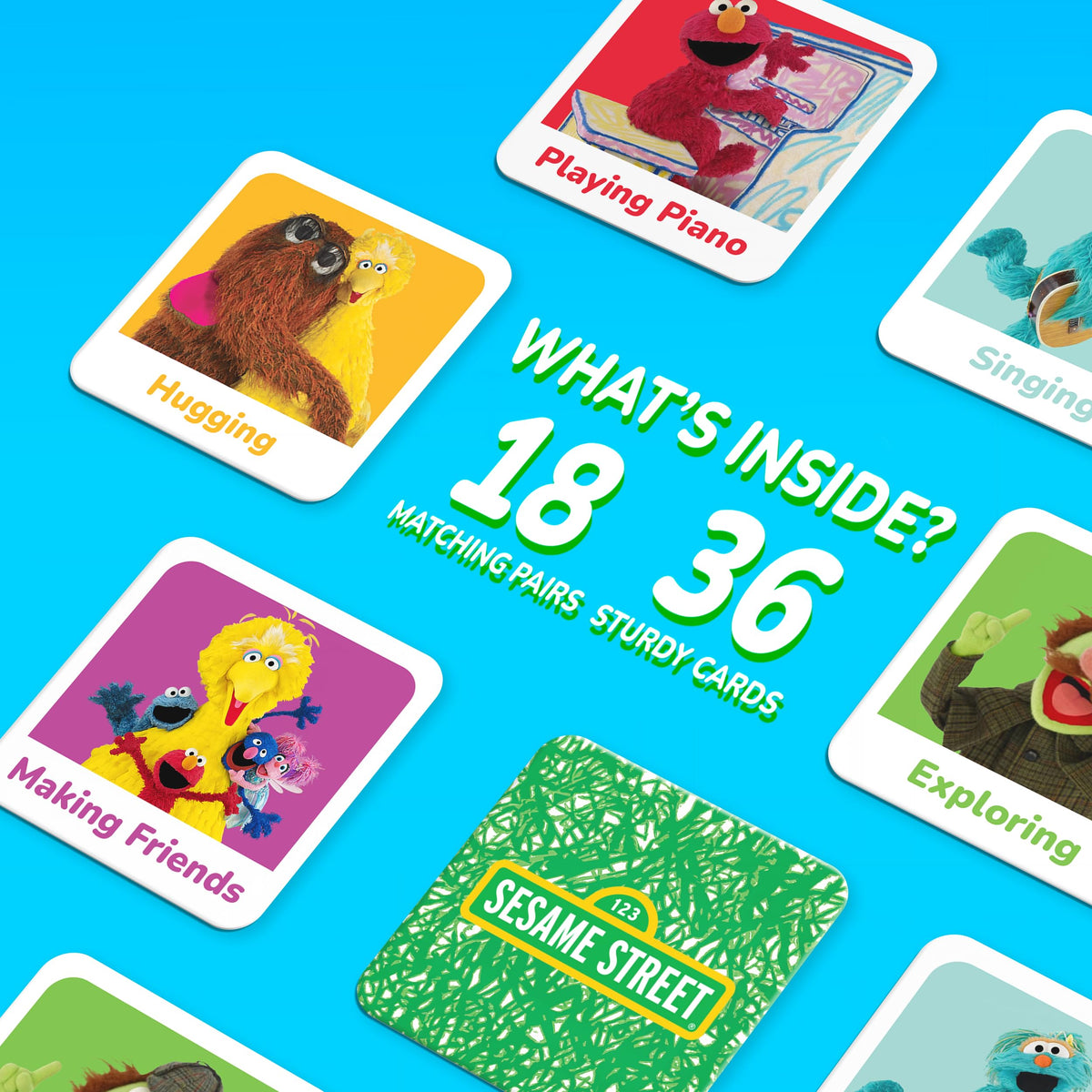 MasterPieces Sesame Street Matching Game – Fun Family Memory for Kids | Official Licensed