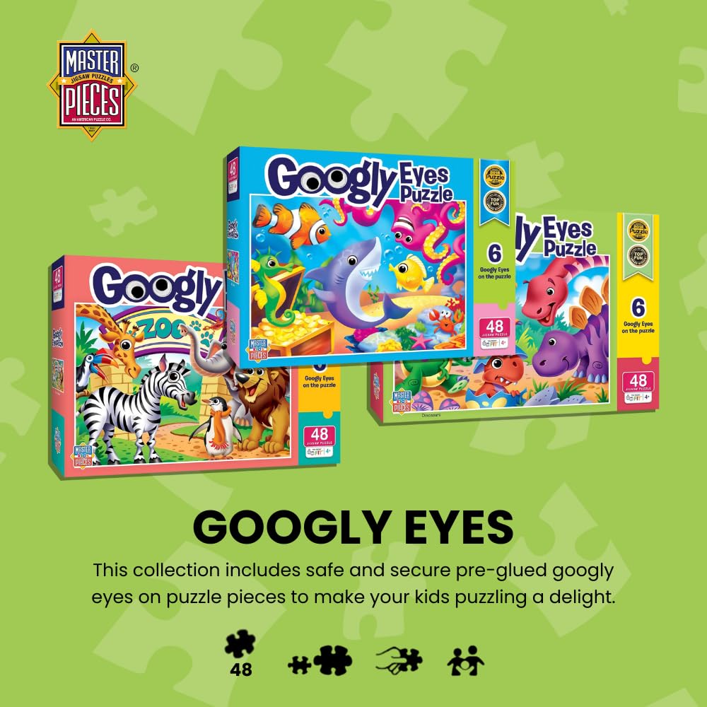 MasterPieces 48-Piece Jigsaw Puzzle for Kids 4+ | Christmas Googly Eyes Edition | Educational and Fun Gift (19x14 in)