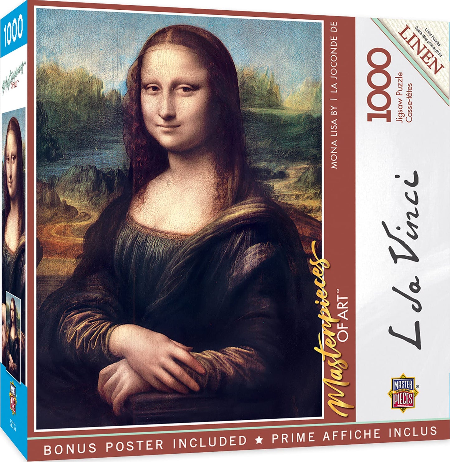 MasterPieces Mona Lisa 1000-Piece Jigsaw Puzzle – 19.25 x 26.75 in | Eco-Friendly Matte Finish