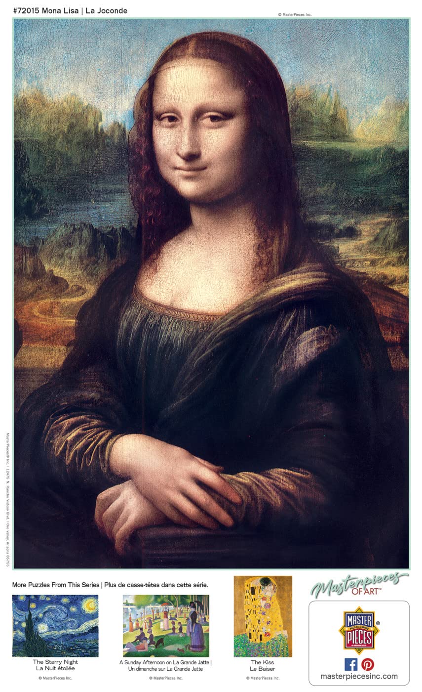 MasterPieces Mona Lisa 1000-Piece Jigsaw Puzzle – 19.25 x 26.75 in | Eco-Friendly Matte Finish