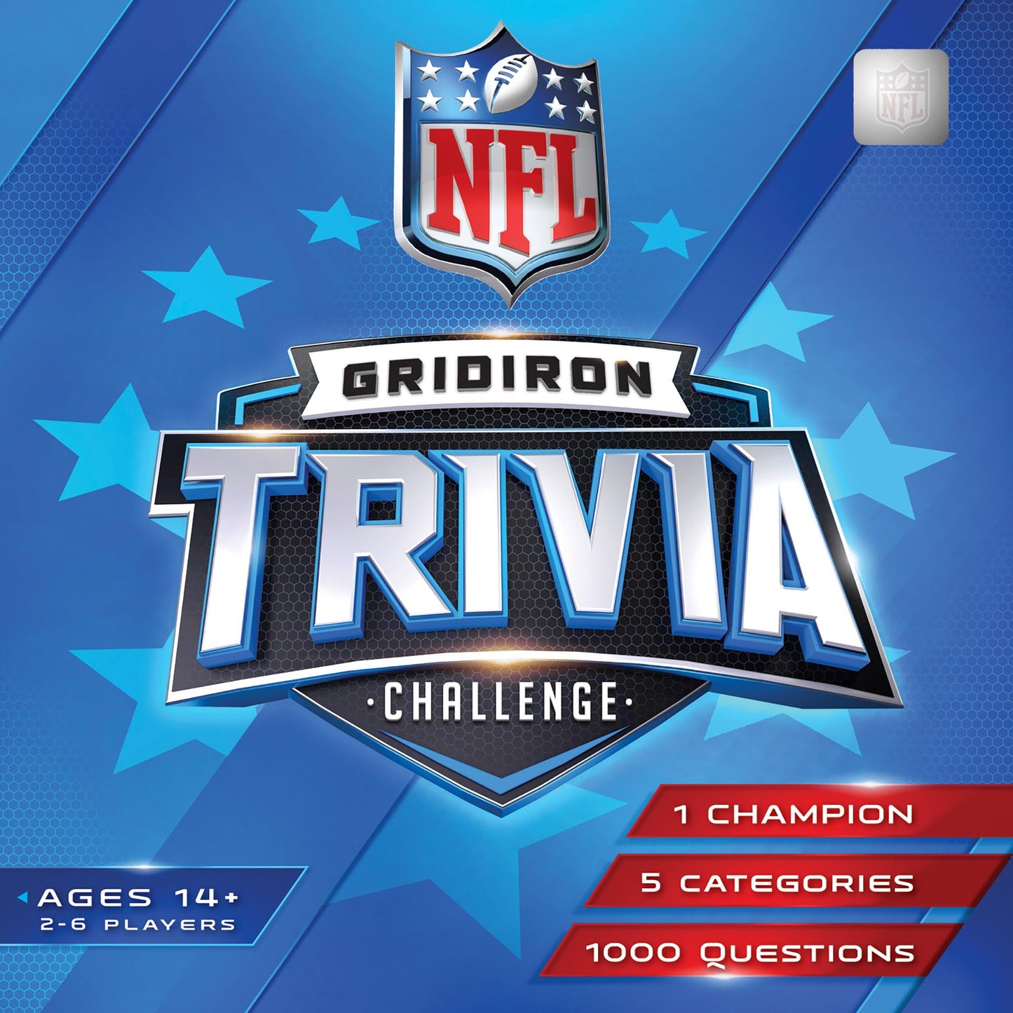 Masterpieces NFL Gridiron Trivia Challenge Board Edition – Official NFL Trivia Game with 1000 Questions